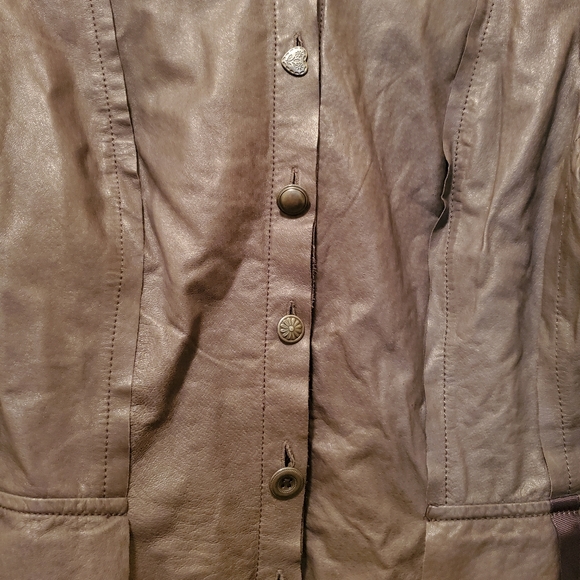 Danier Distressed Leather Jacket - Picture 3 of 5
